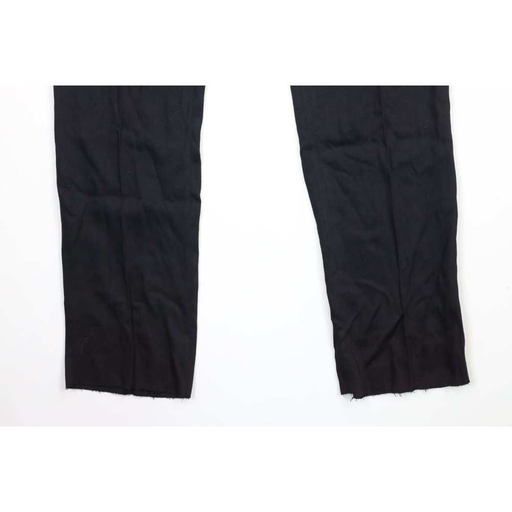 NOS Vintage 50s Streetwear Mens 33x34 Rayon Gabardine Dress Pants Trousers Navy - Picture 4 of 13